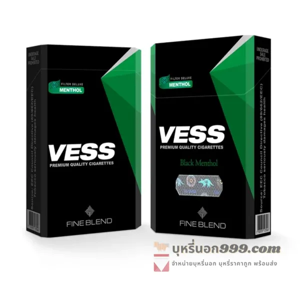 บุหรี่นอก Vess Black Menthol (ซองแข็ง)